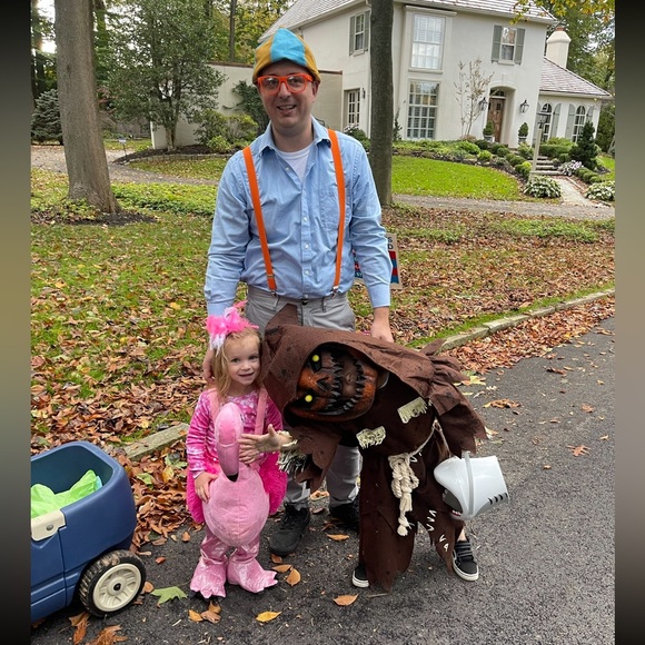 Boys Halloween scary Pumpkin Scarecrow Costume size 5-8T - Picture 2 of 3